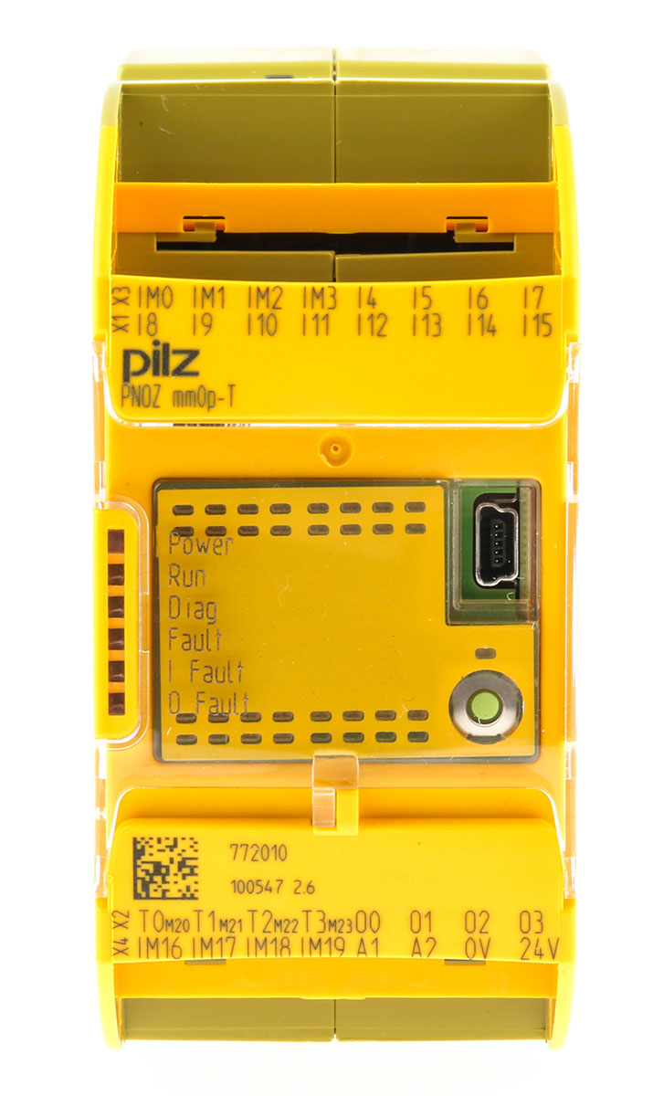 Pilz PNOZ mm0p-T Safety Controller, 20 Safety Inputs, 4 Safety Outputs, 24 V dc