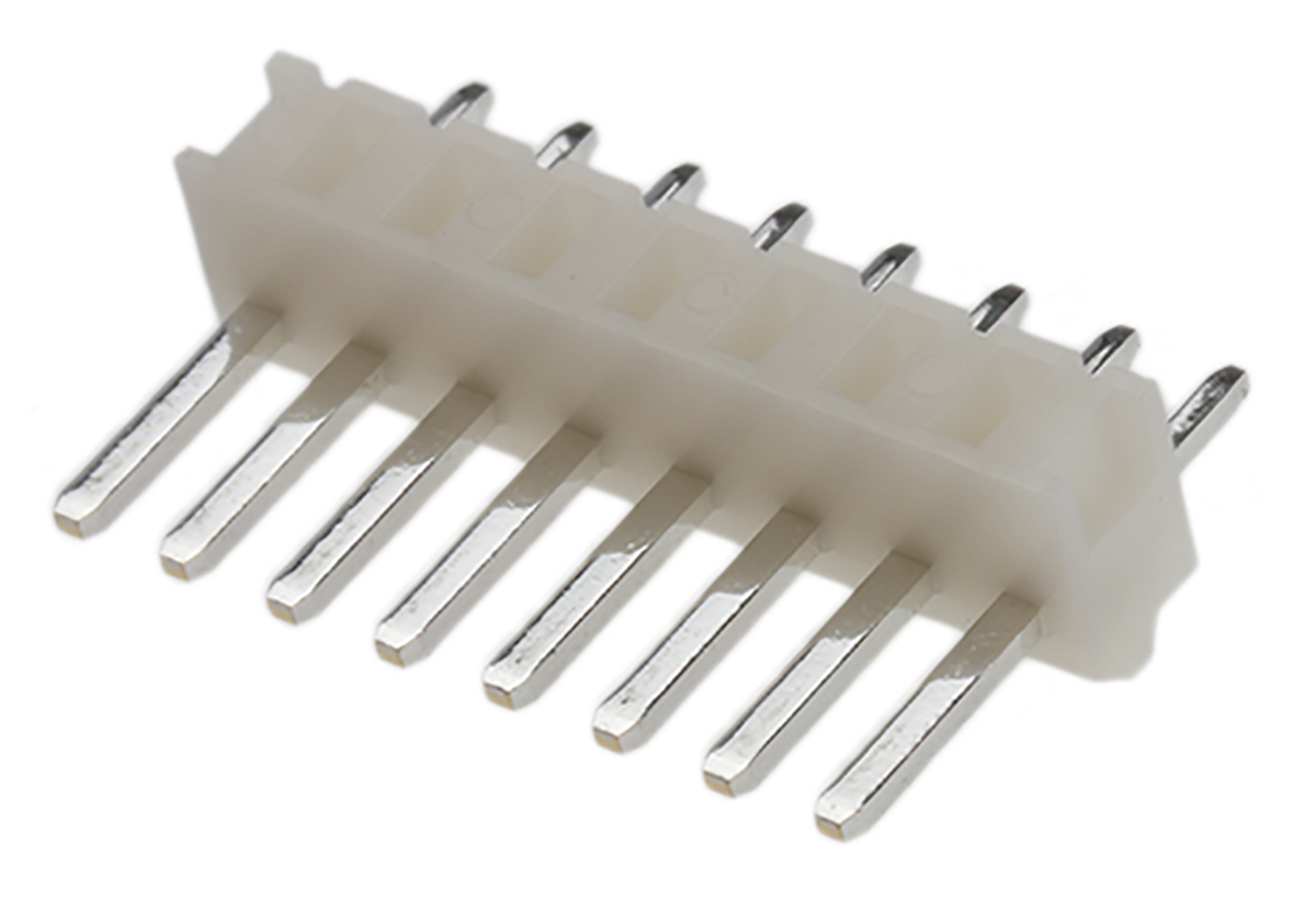 JST NH Series Straight Through Hole Pin Header, 8 Contact(s), 2.5 mm Pitch, 1 Row, Unshrouded