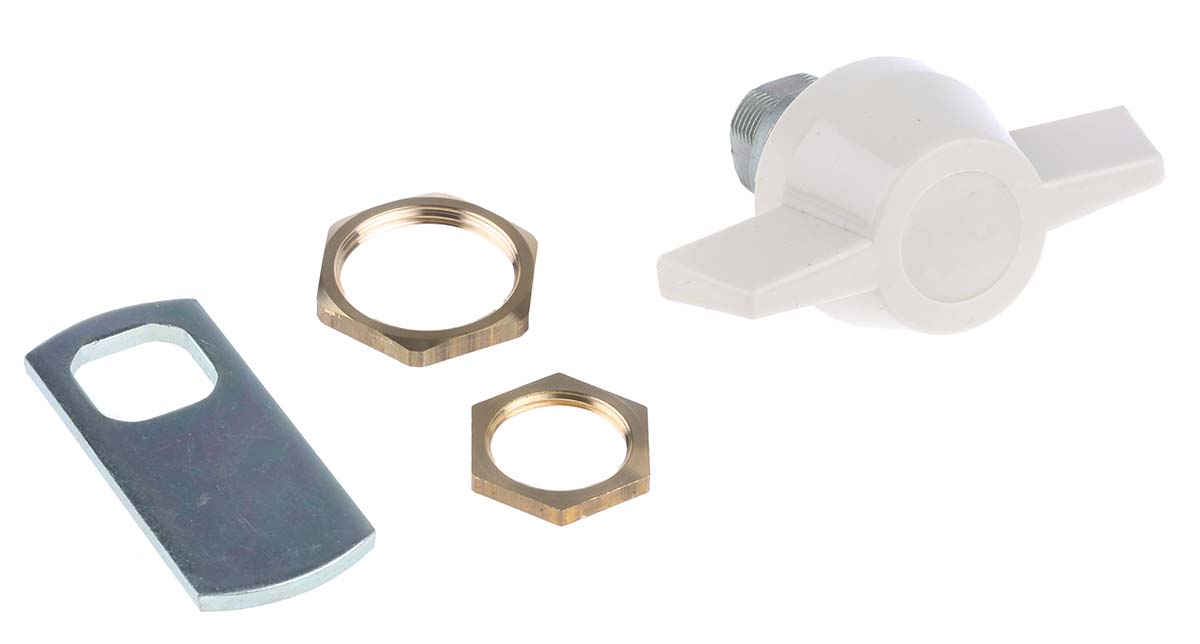 Euro-Locks a Lowe & Fletcher group Company Camlock, 13.2 mm Panel-to-Tongue 22.3 x 19.2 mm, Handle Unlock