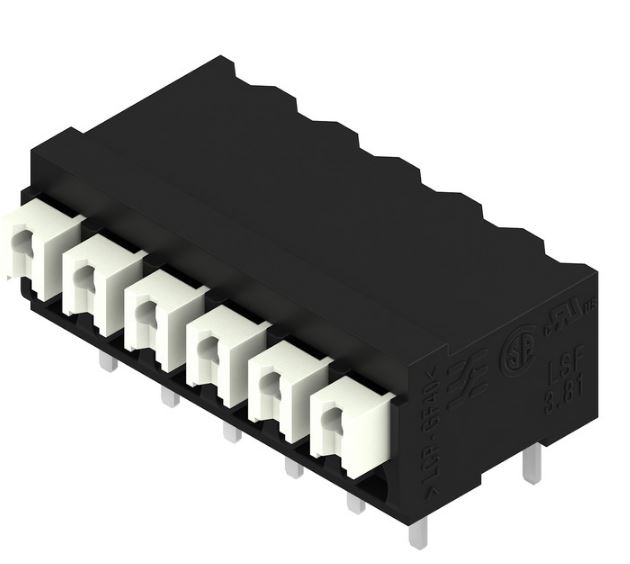 Weidmuller LSF Series PCB Terminal Block, 6-Contact, 3.81mm Pitch, Surface Mount, 1-Row, Through Hole Termination