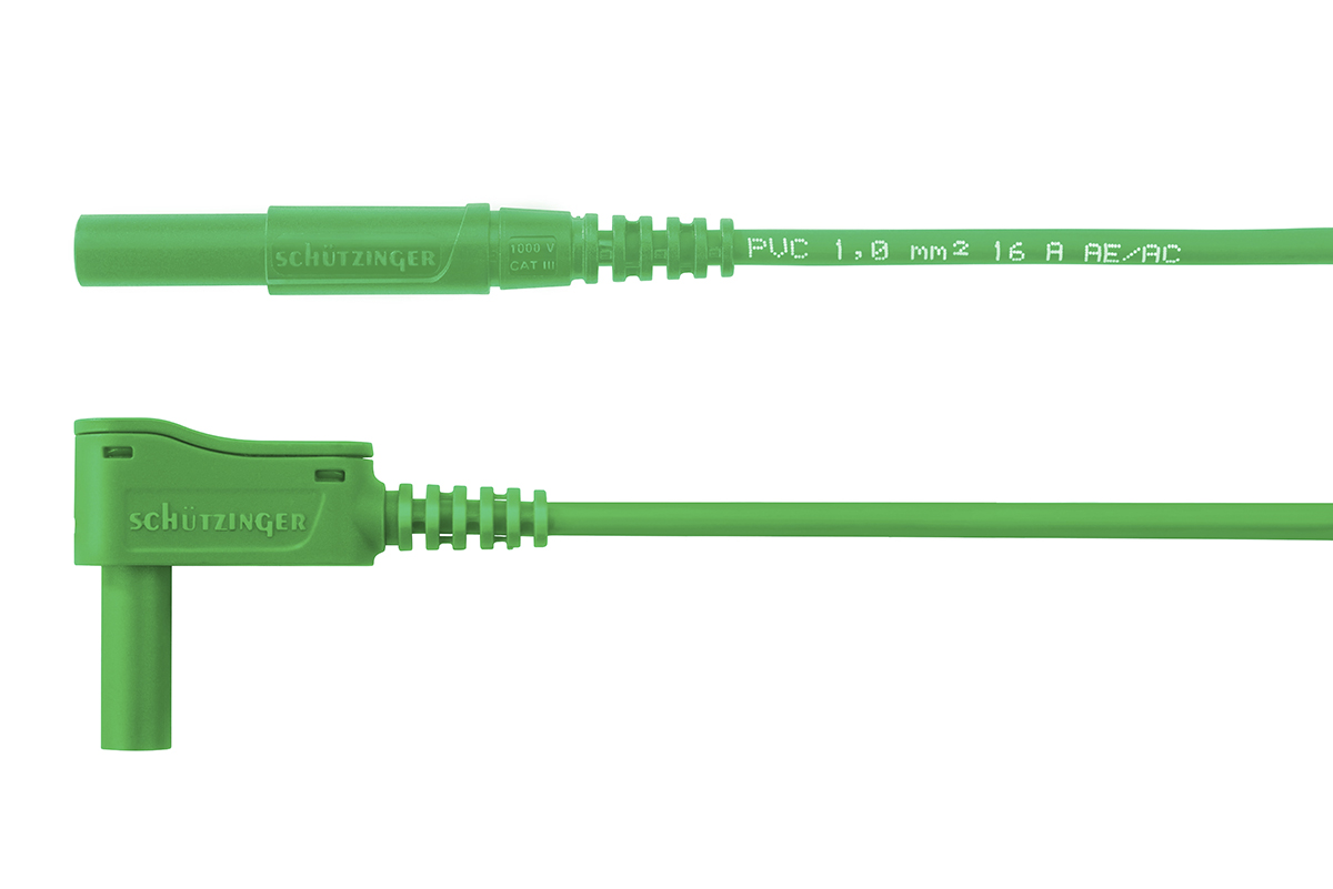 Schutzinger Test lead, 16A, 1kV, Green, 1m Lead Length