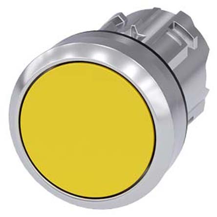 3su1050-0ab30-0aa0 Siemens SIRIUS ACT Series Yellow Momentary Push Button Switch, 22 mm Cutout, IP66, IP67, IP69K