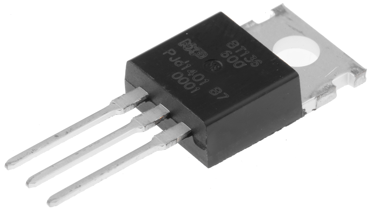 WeEn Semiconductors Co., Ltd Through Hole, 3-pin, TRIAC, 600V, Gate Trigger 1.5V 600V
