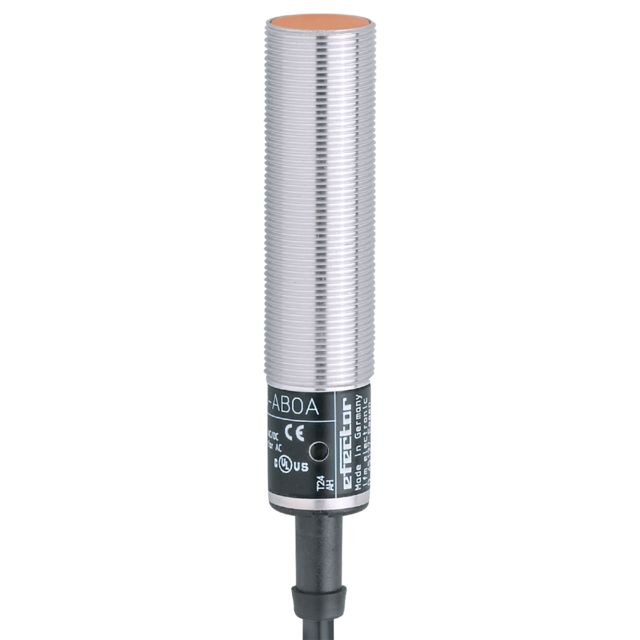 ifm electronic Inductive Threaded Barrel Proximity Sensor, M18, 5 mm Detection, PNP NO, 10 → 36 V dc