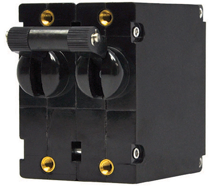 Carling Technologies B-Series Thermal Circuit Breaker - 2-Pole, Panel, 15A Current Rating, 5000 A, 277V ac, 80 V dc