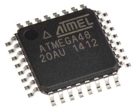 Microchip ATMEGA48-20AU, 8 bit AVR, ATMEGA48 Microcontroller, 20 MHz, 4kB FLASH, 32-Pin TQFP
