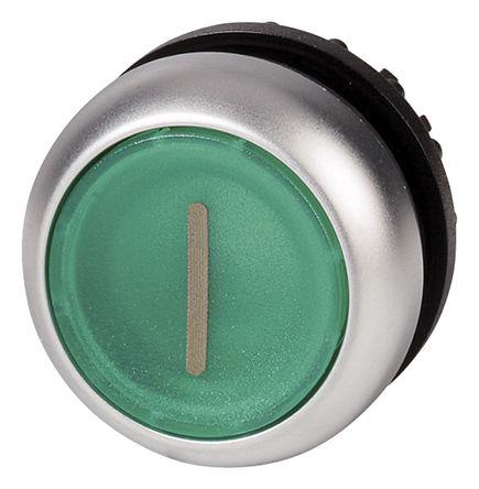 Eaton M22 Series, Green Push Button, Momentary, 23mm Cutout