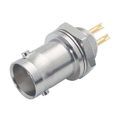 L-Com BAC Series Bulkhead Mount Male BNC, 78 Ω, Straight Body Solder
