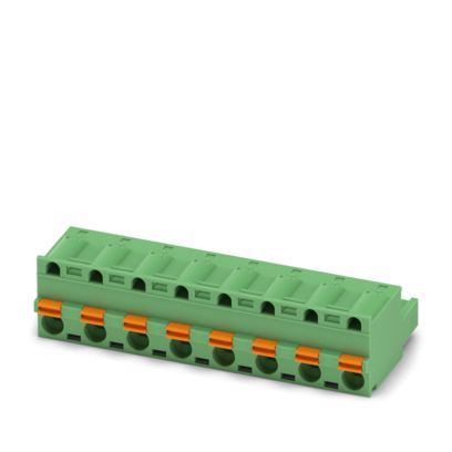 Phoenix Contact, 7.62mm Pitch, 5 HC/..-ST, GFKC 2, 8 Way, , Pluggable Terminal Block, Plug, PCB Mount, Push In Spring