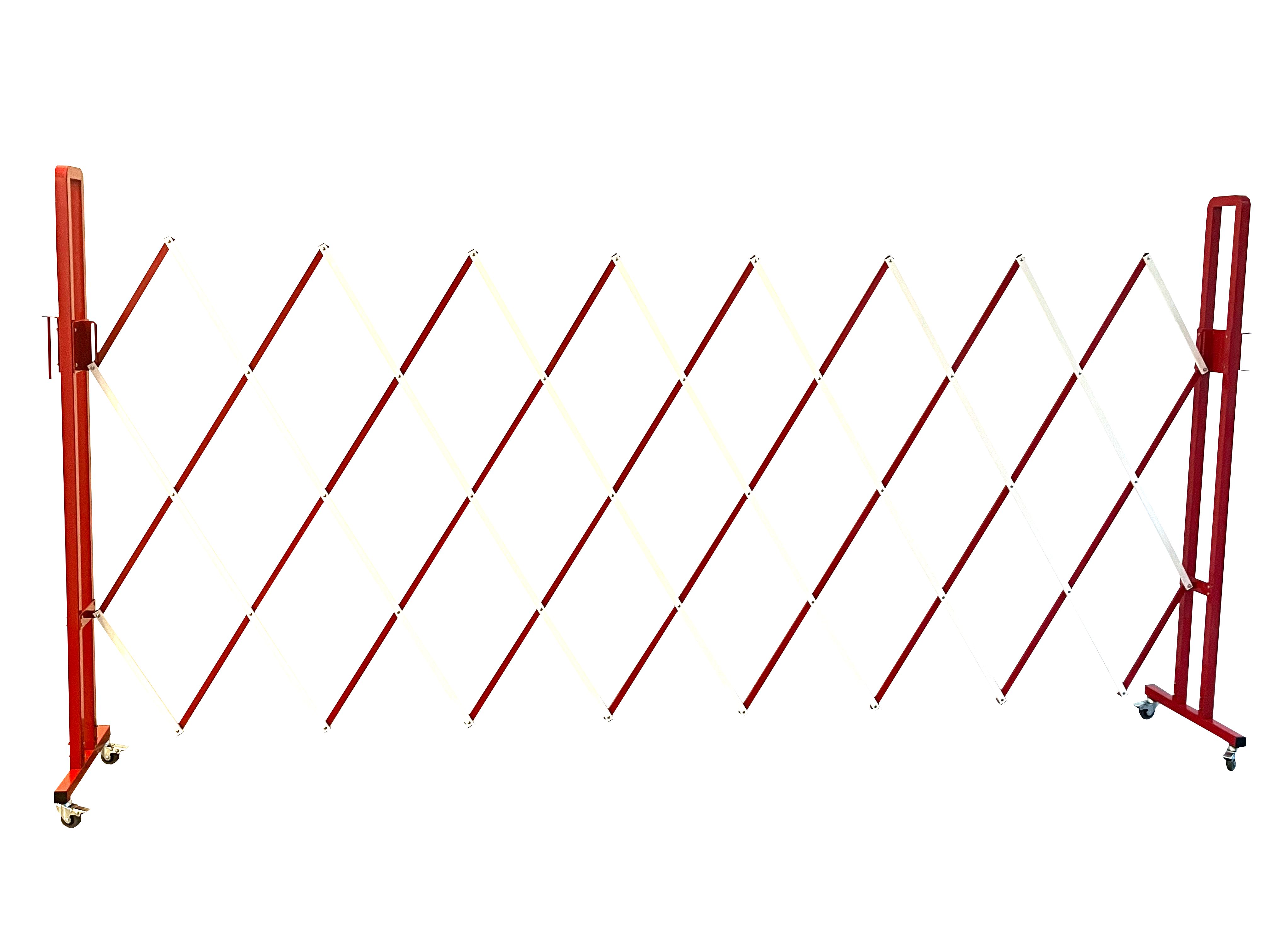 bar3000 Viso Red, White Safety Barrier, White Tape, Steel, 3 m