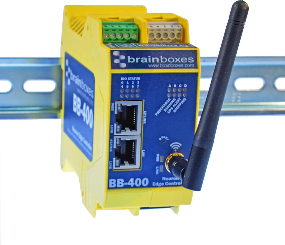 bb-400 Brainboxes Neuron Edge Industrial Computer 15 W Broadcom BCM2837 1.2 GHz 4GB 4 Linux