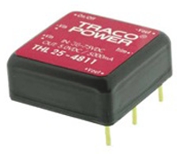 TRACOPOWER THL 25 DC-DC Converter, ±12V dc/ ±1A Output, 18 → 36 V dc Input, 25W, Through Hole, +80°C Max Temp