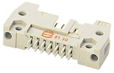 HARTING SEK 18 Series Straight Through Hole PCB Header, 10 Contact(s), 2.54 mm Pitch, 2 Row, Shrouded