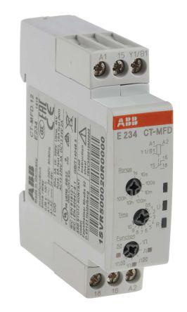 ABB Multi Function Timer Relay, Screw, 0.05 s → 100 h, SPDT, 1 Contacts, SPDT