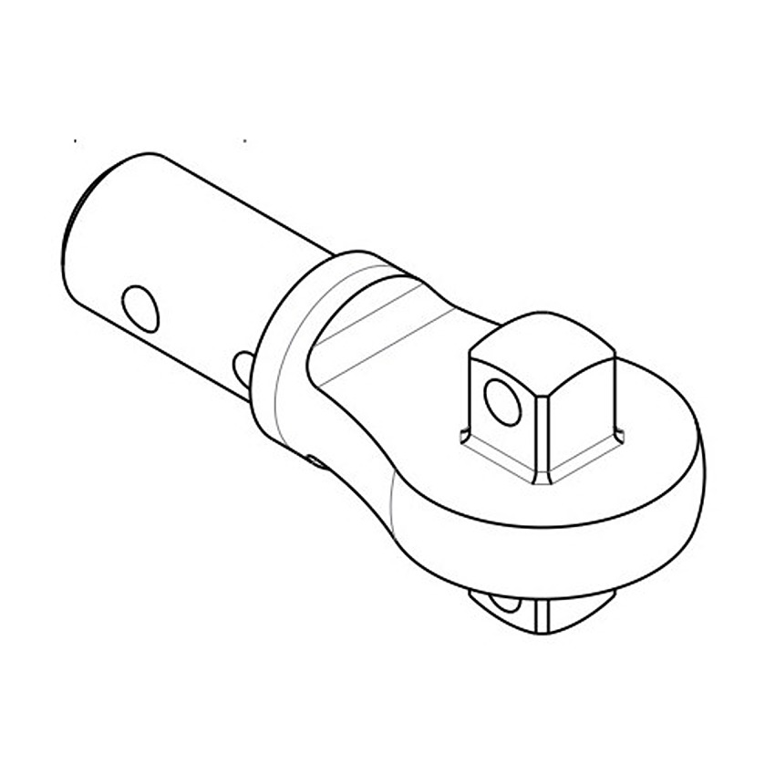 SAM Square Screwdriver Bit, 19 mm Tip, 1/2 in Drive, Round Drive, 190 mm Overall