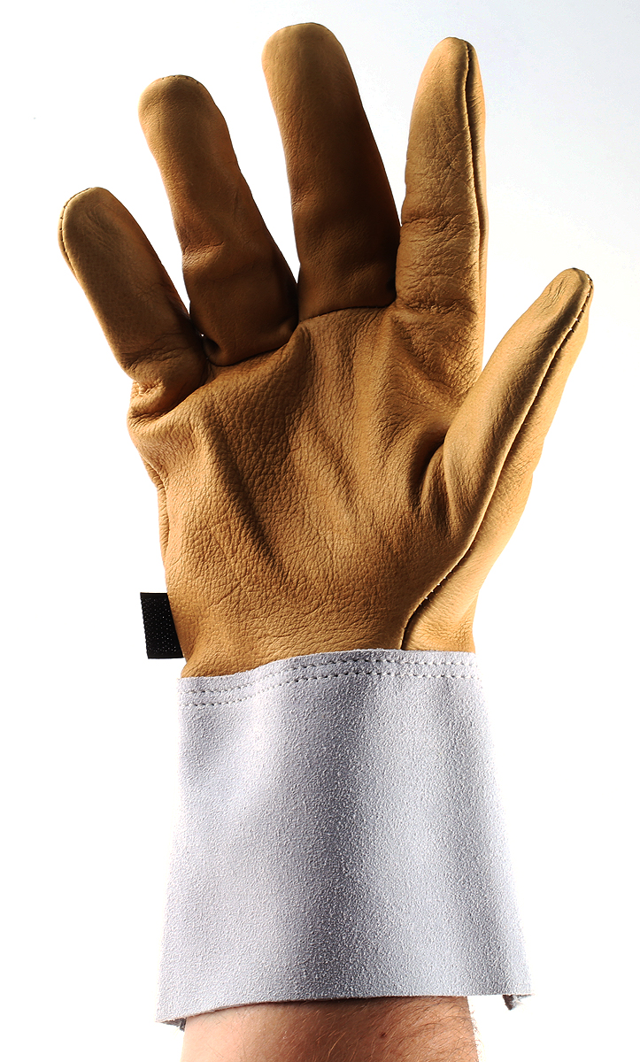 bc109vse Facom Yellow Leather Electricians Gloves, Size 9, Uncoated Coating