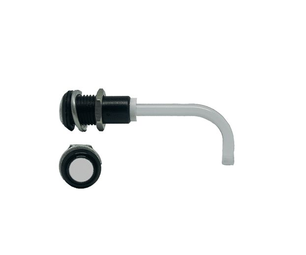 RHD-0900-2500-F9PD67PR Bivar, Panel Mount Right Angle LED Light Pipe, Diffused Round Lens