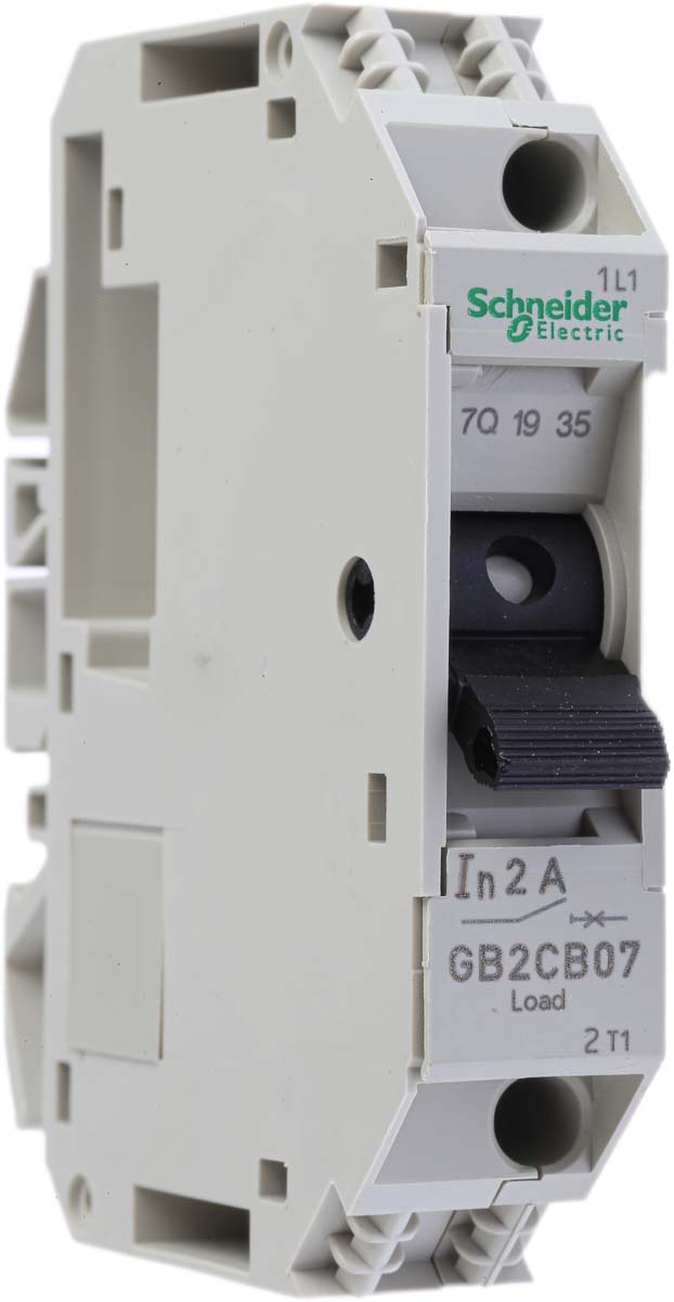 gb2cb07 Schneider Electric 2A 1P Pole Thermal Magnetic Circuit Breaker, 277 V ac, 415 V ac GB2