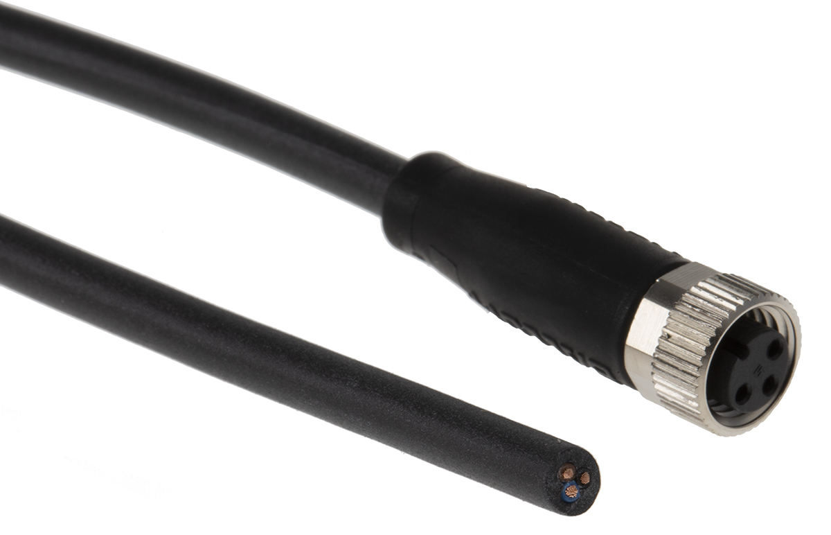 BALLUFF Female 3 way Straight to Unterminated Free End Sensor Actuator Cable, 5 m