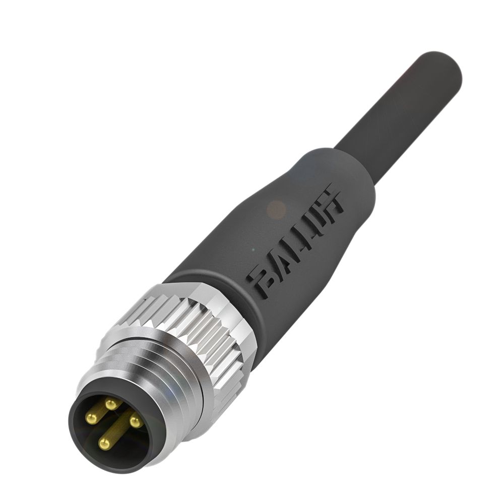 BALLUFF Male 4 way Straight to Male 4 way Unterminated Sensor Actuator Cable, 5 m