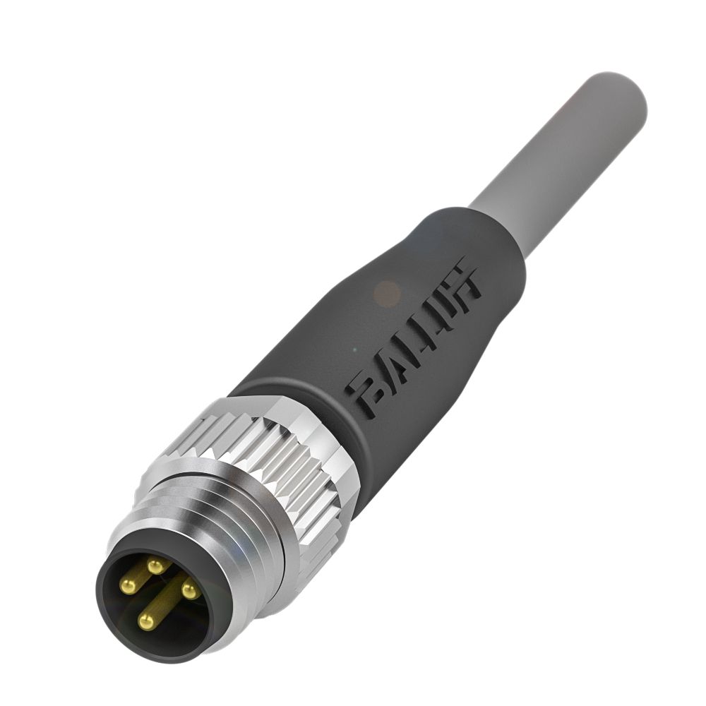 BALLUFF Male 4 way Straight to Male 4 way Unterminated Sensor Actuator Cable, 2 m