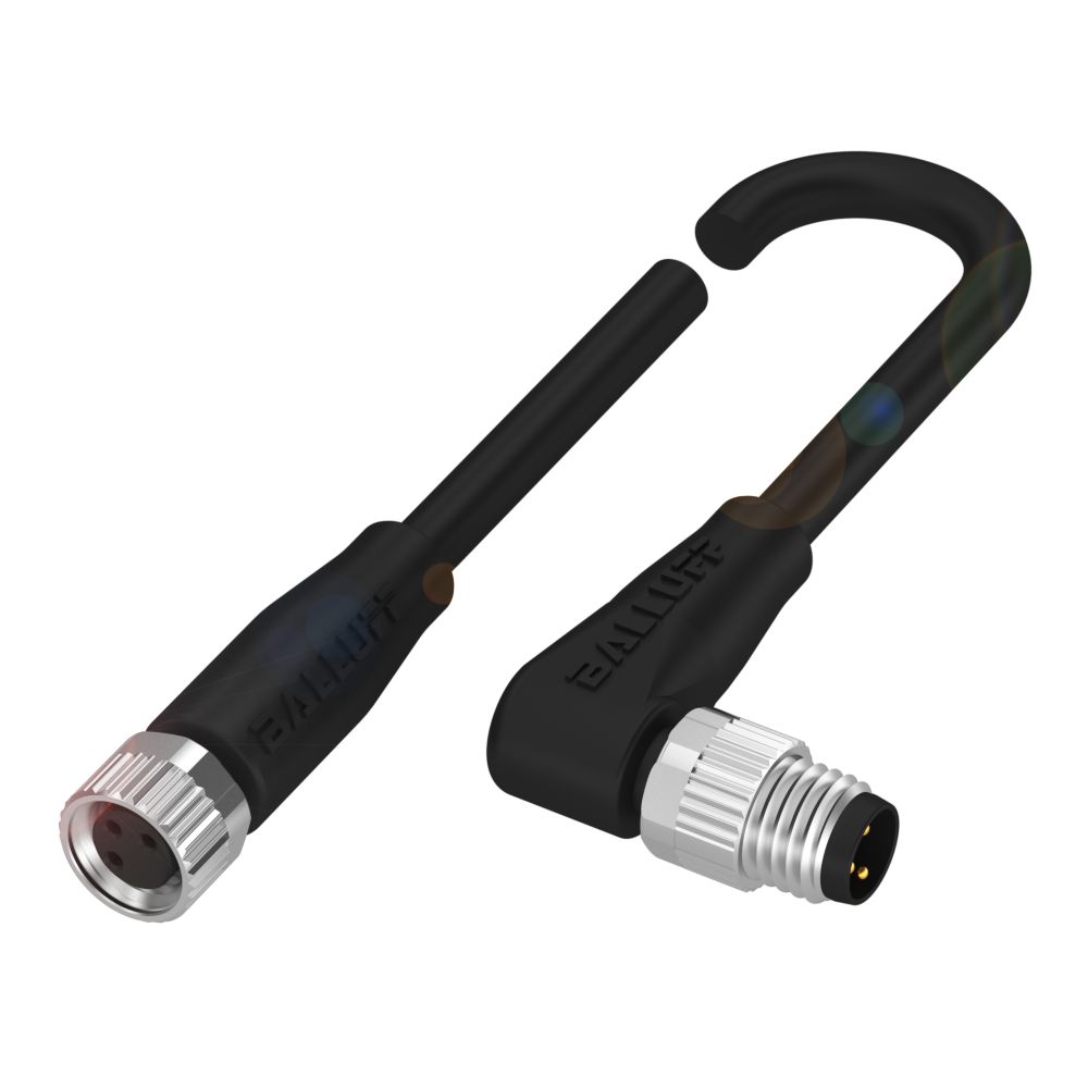 BALLUFF Female 4 way Straight to Male 4 way M8 Sensor Actuator Cable, 1 m