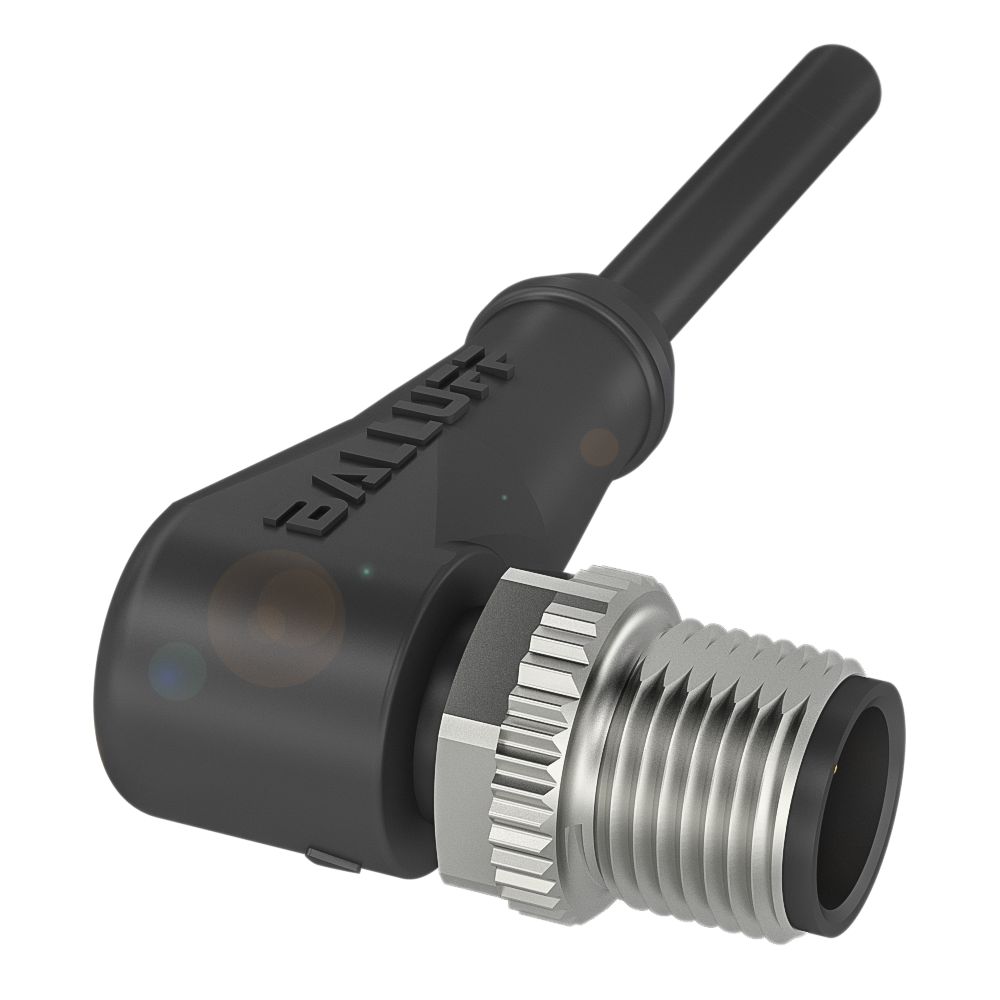 BALLUFF Male 4 way Right Angle to Male 4 way Unterminated Sensor Actuator Cable, 2 m