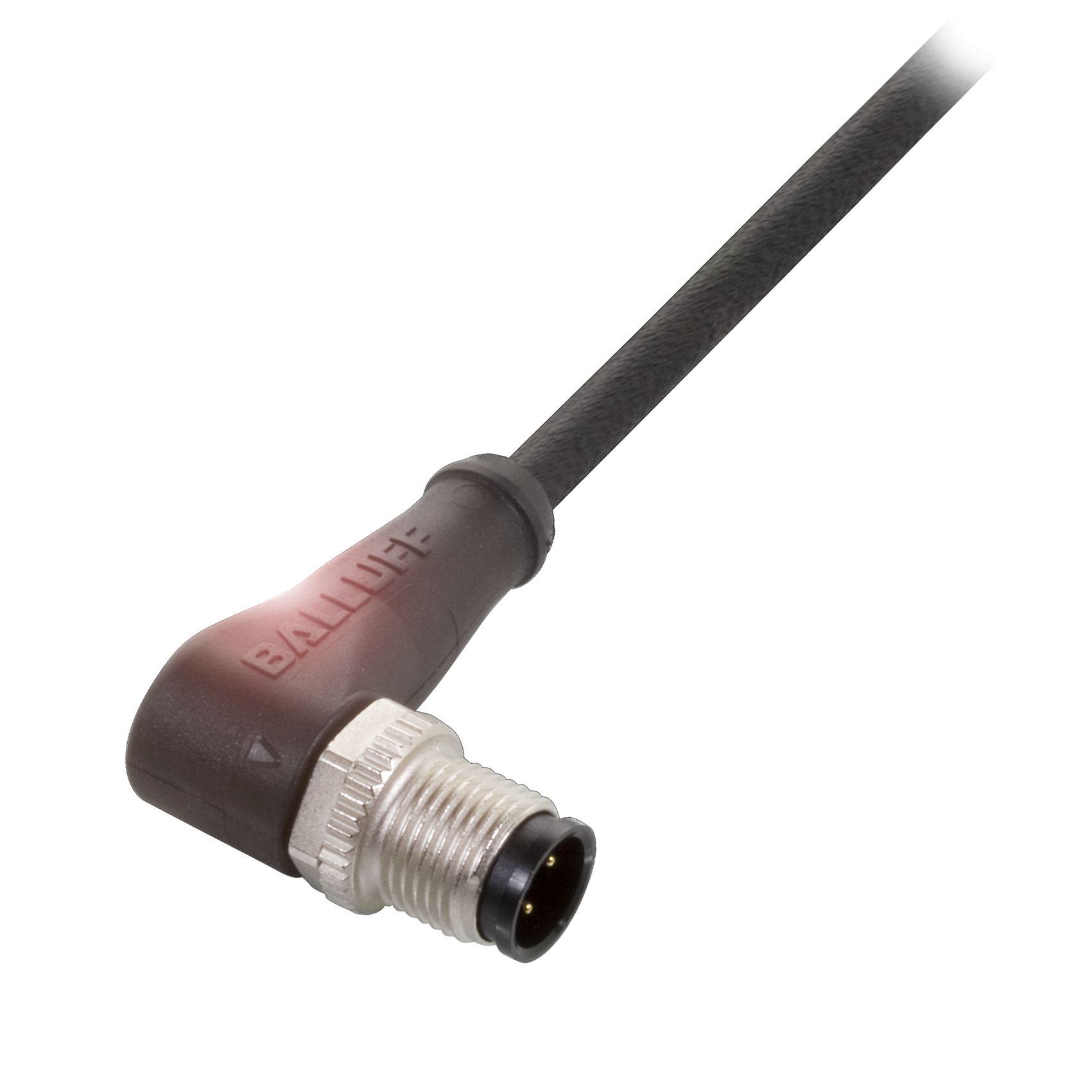 BALLUFF Male 4 way Right Angle to Male 4 way Unterminated Sensor Actuator Cable, 10 m