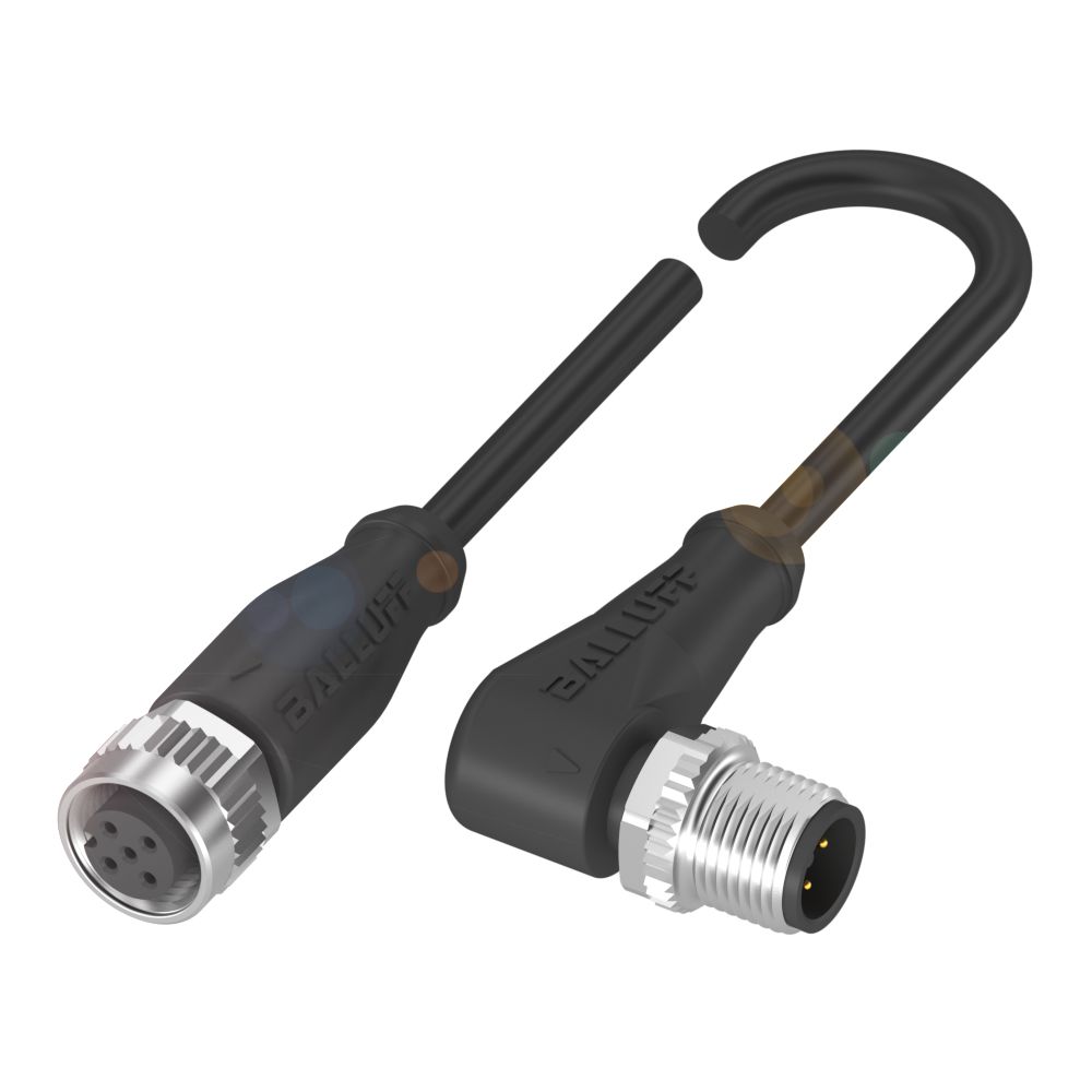 BALLUFF Female 4 way Straight to Male 4 way M12 Sensor Actuator Cable, 5 m