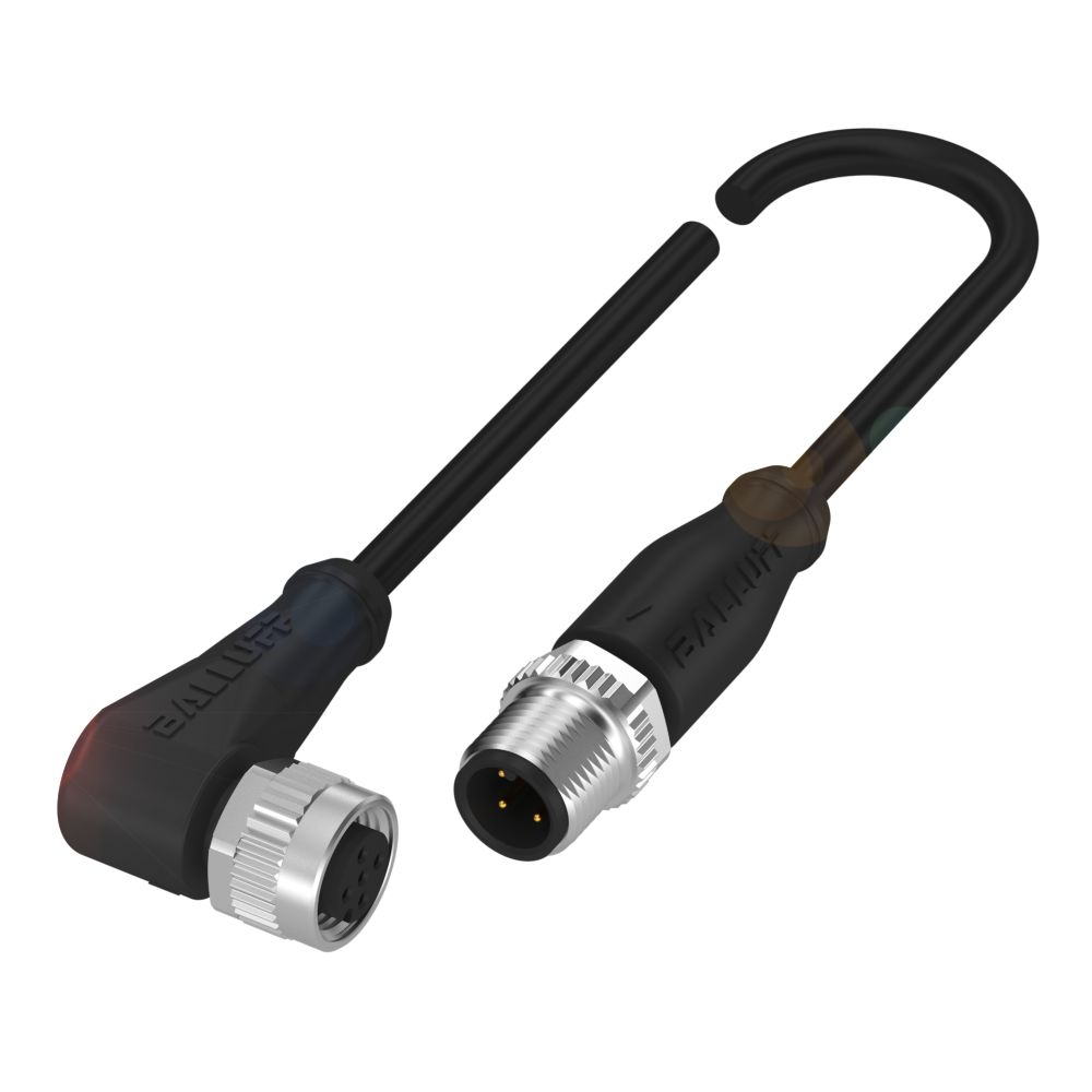 BALLUFF Female 4 way Right Angle to Male 4 way Straight Sensor Actuator Cable, 600 mm
