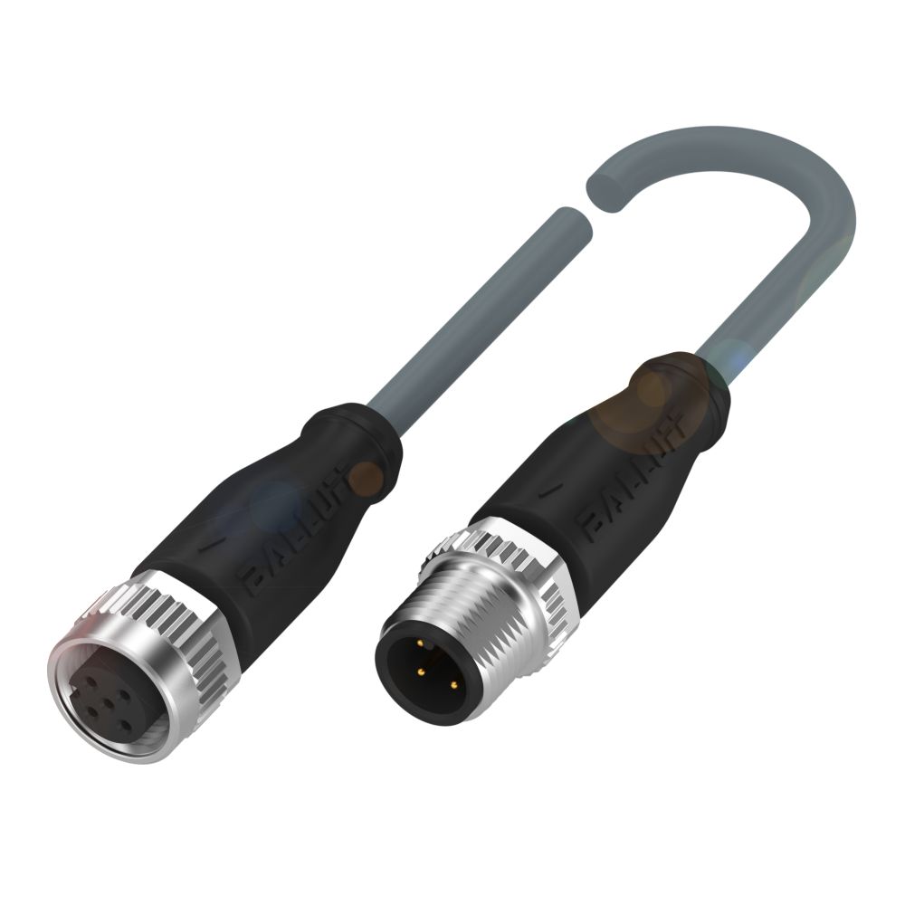 BALLUFF Female 4 way Straight to Male 4 way Straight Sensor Actuator Cable, 2 m
