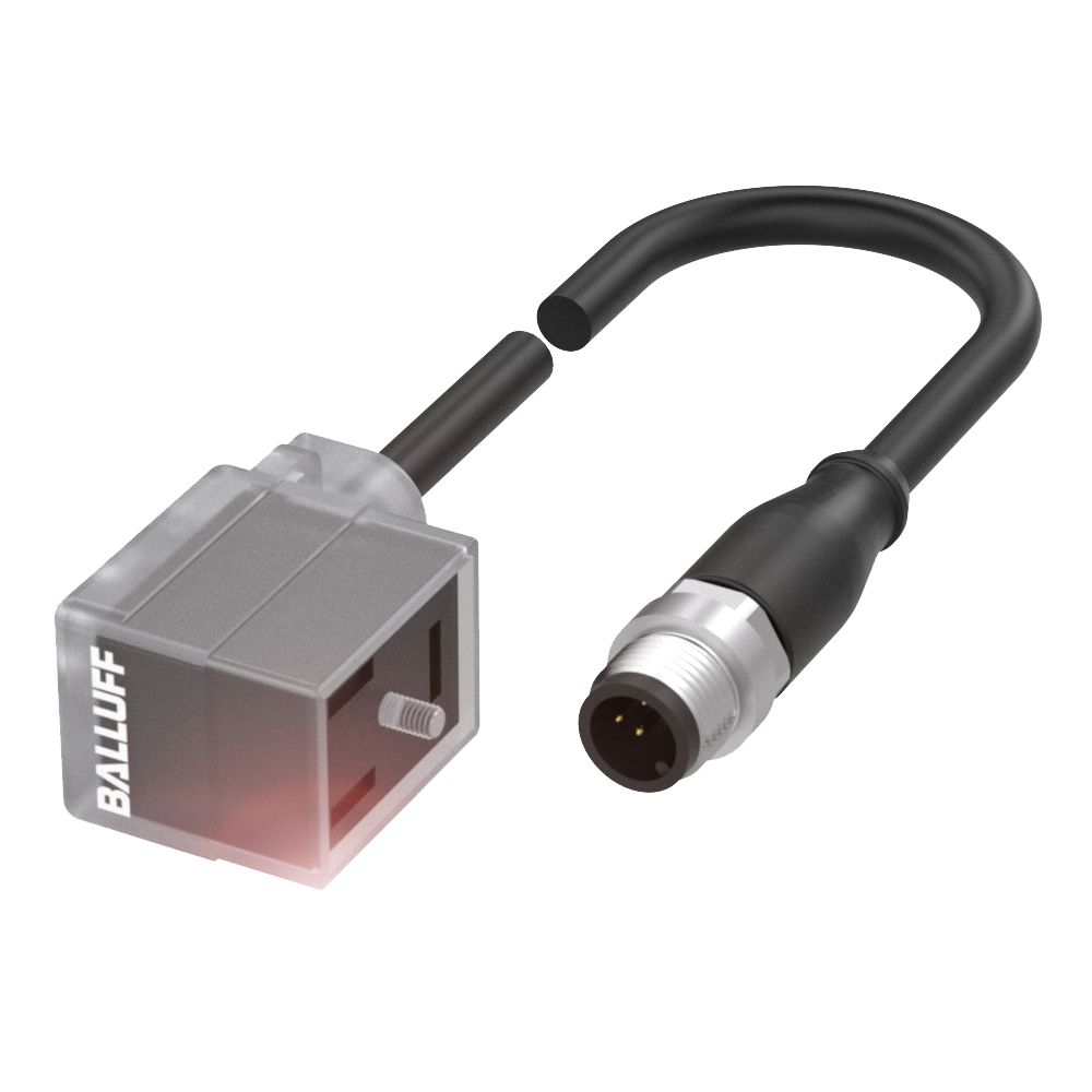 BALLUFF Female 4 way Right Angle to Male 4 way Straight Sensor Actuator Cable, 1 m