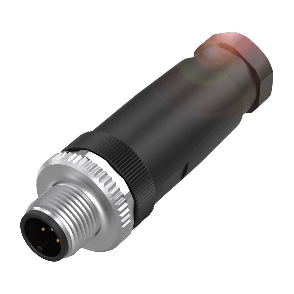 BALLUFF Circular Connector, 5 Contacts, Cable, M12 Connector, Plug, Male, IP67, BCC M435 Series