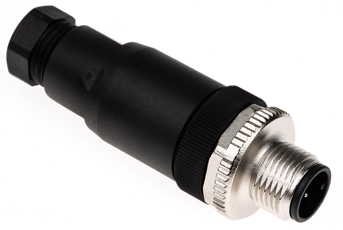 BALLUFF Circular Connector, 4 Contacts, Cable, M12 Connector, Plug, Male, IP67, BCC06M4 Series