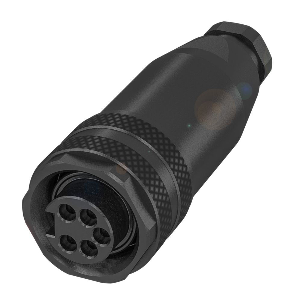 BALLUFF Circular Connector, 5 Contacts, Cable, 7/8 in Connector, Socket, Female, IP67, BCC A335 Series