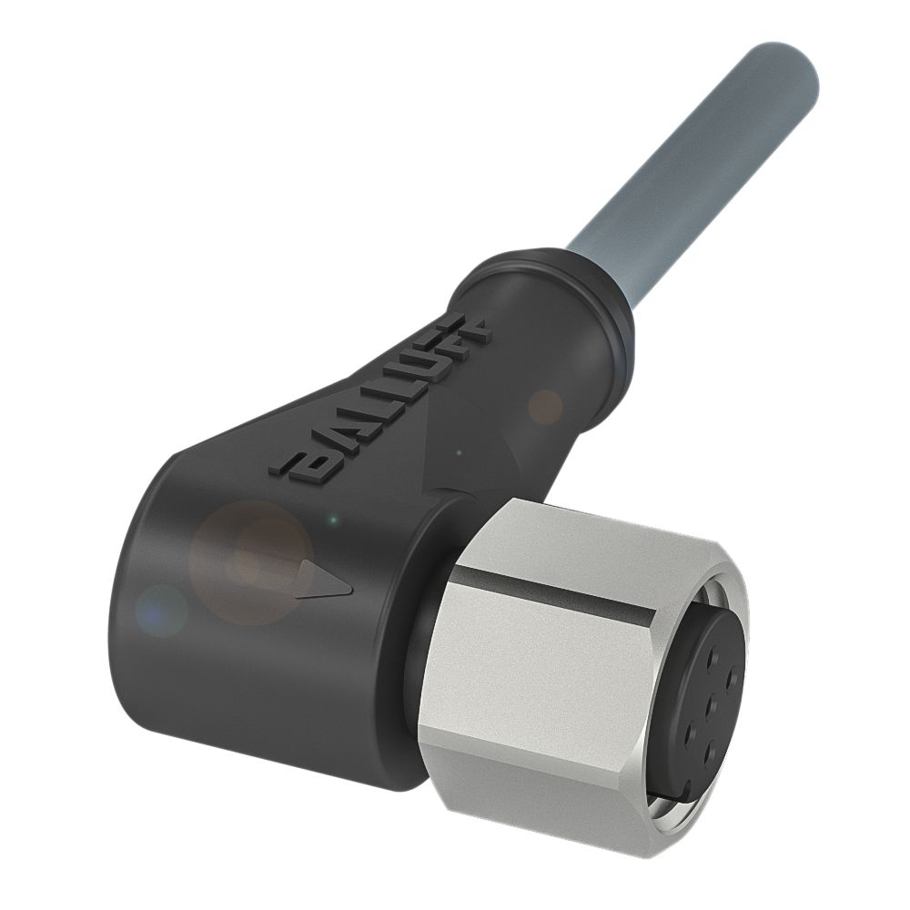 BALLUFF Female 4 way Right Angle to Male 4 way Unterminated Sensor Actuator Cable, 5 m