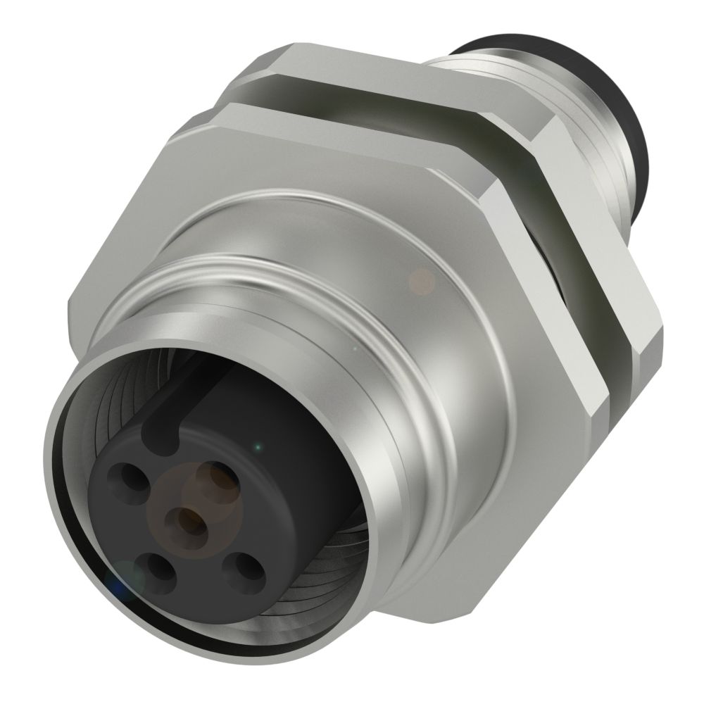 BALLUFF Circular Connector, 2 Contacts, Bulkhead Mount, M12 Connector, Plug, Socket, Male/Female, IP67, BCC M455 Series