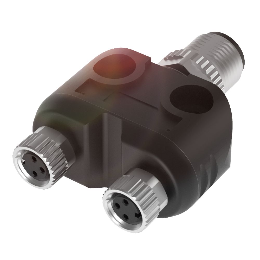 BALLUFF Circular Connector Adapter 4 M12 x 1 Male 3 M8 x 1