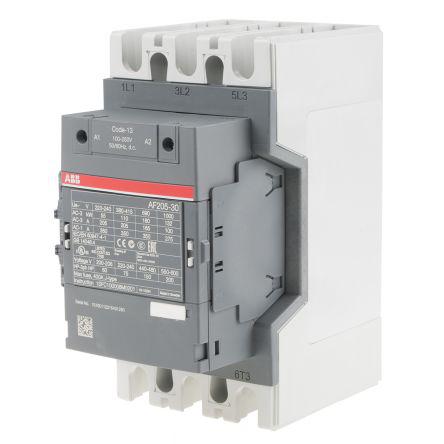 ABB AF Range AF205 3 Pole Contactor, 3NO, 350 A, 110 kW, 230 V ac Coil