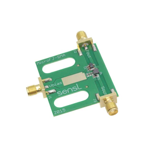 onsemi MicroFJ-30020-TSV Mounted onto a PCB with Three SMA Connectors Evaluation Board MICROFJ-30020-TSV-TR,