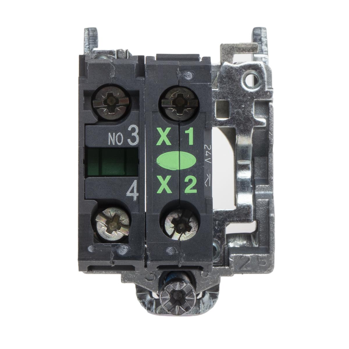 zb4bw0b31 Schneider Electric Harmony XB4 Contact & Light Block 1NO LED Green 24 V ac/dc Screw terminal