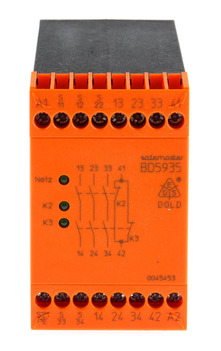 Dold BD 5935, 230V ac Safety Relay Safety Relay Safety Interlock Switch, 3 Safety Contacts, 1
