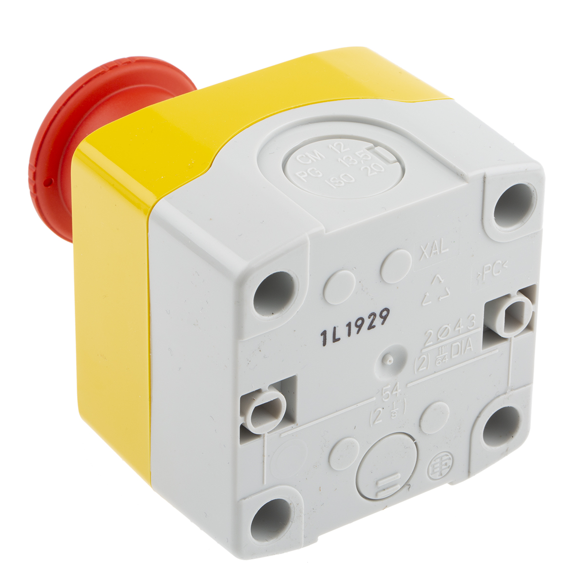xalk178f Schneider Electric XALK178F, Harmony, Red/Yellow/Grey, Twist to Reset 40mm Mushroom Head Emergency Button