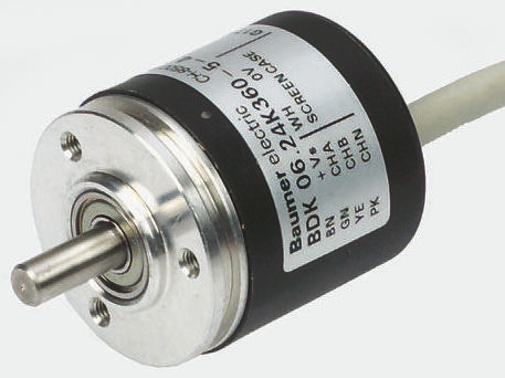 Baumer BDK Series Optical Incremental Encoder 30V dc, 100 ppr ppr, HTL/Push Pull Signal, Solid Type, 5 mm Shaft