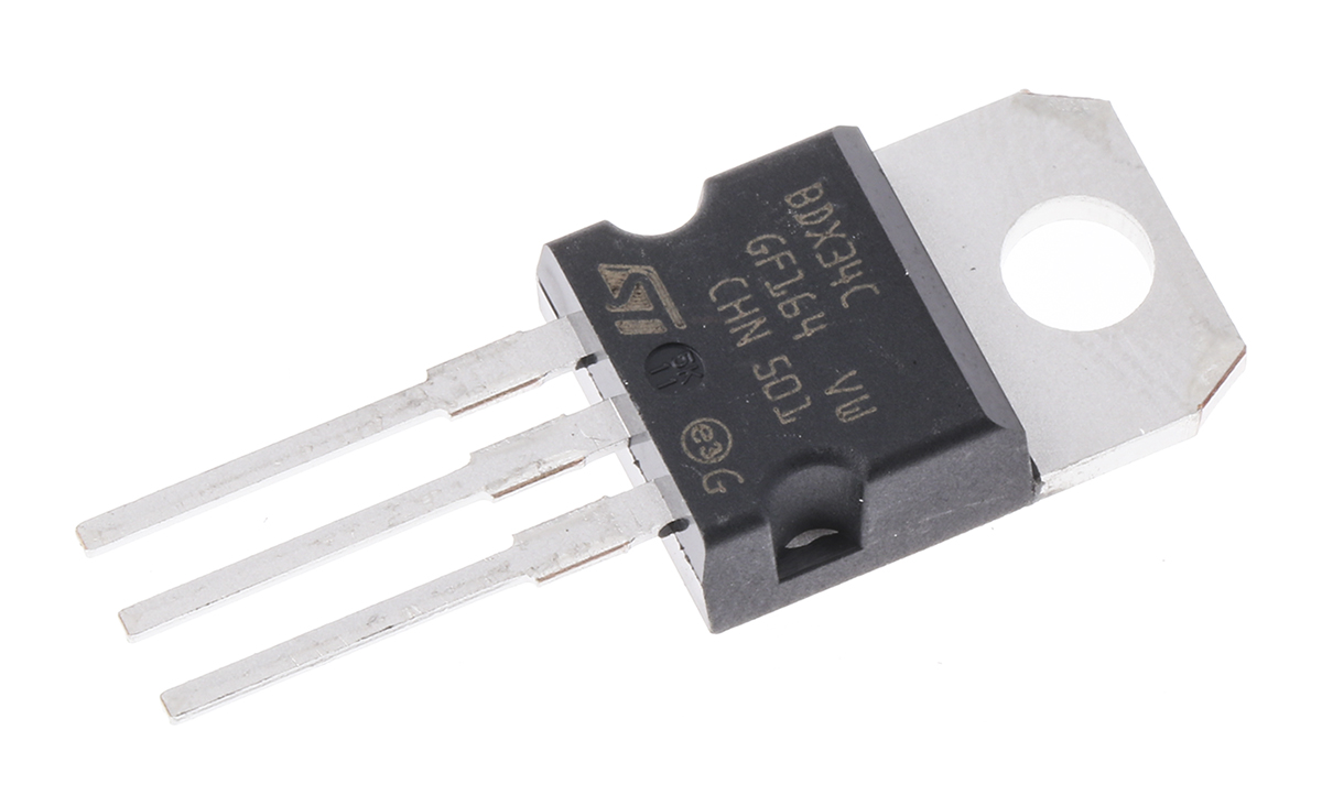 STMicroelectronics BDX34C 1 Darlington Transistor PNP, 10 A 100 V HFE:750, 3-Pin TO-220