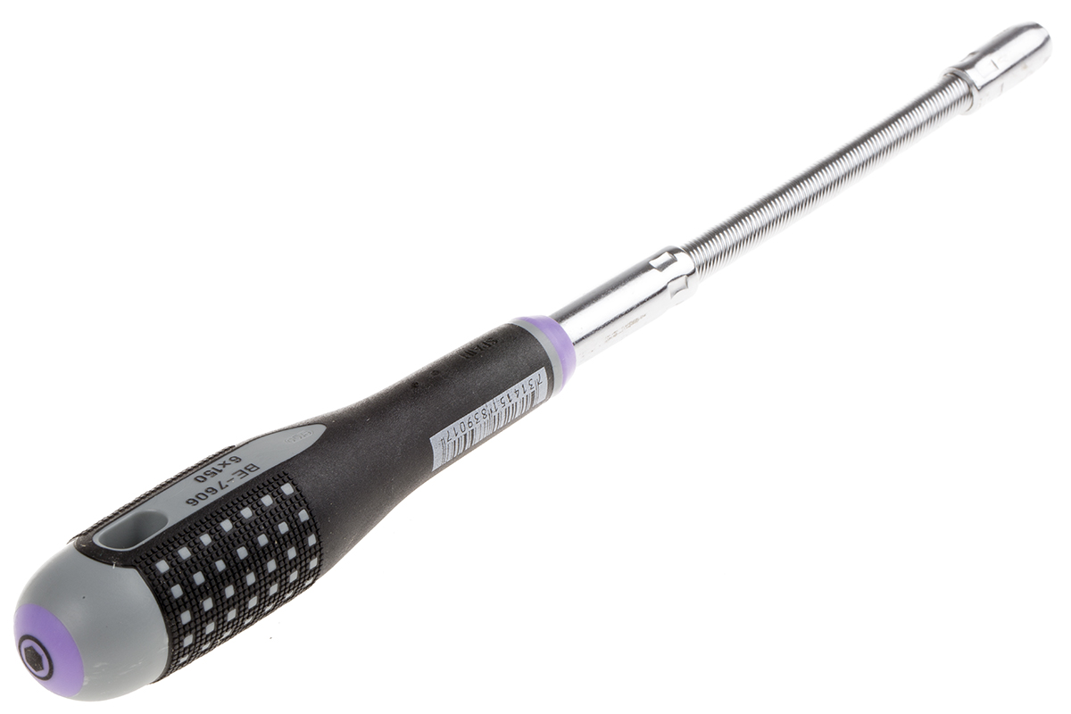 be-7606 Bahco Hexagon Nut Driver, 6 mm Tip, 150 mm Blade, 272 mm Overall