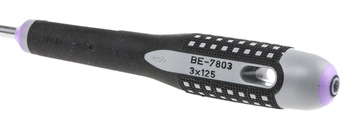 be-7803 Bahco Hexagon Nut Driver, 3 mm Tip, 125 mm Blade, 247 mm Overall