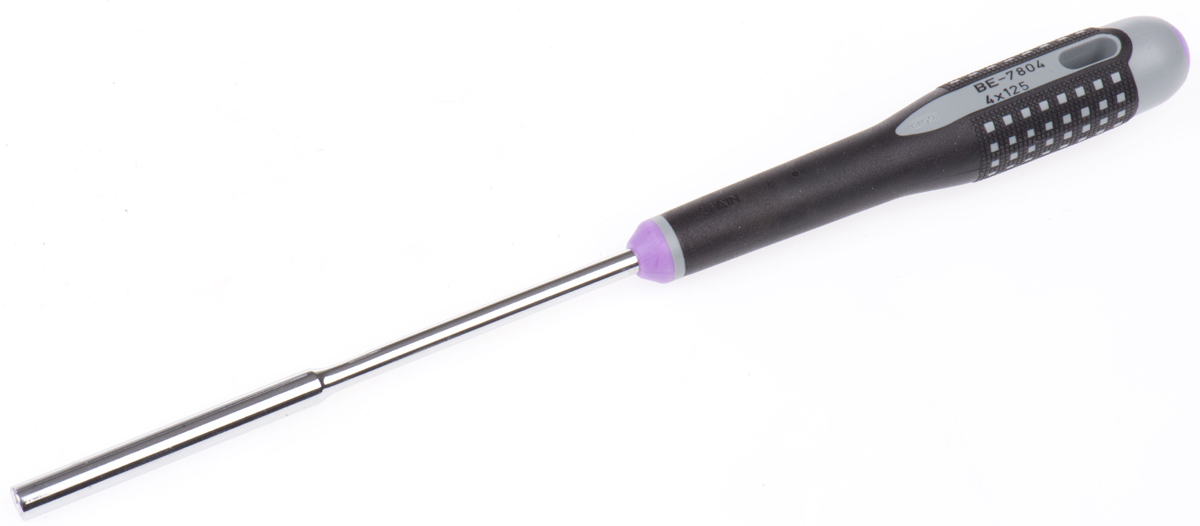 Bahco Hexagon Nut Driver, 4 mm Tip, 125 mm Blade, 247 mm Overall