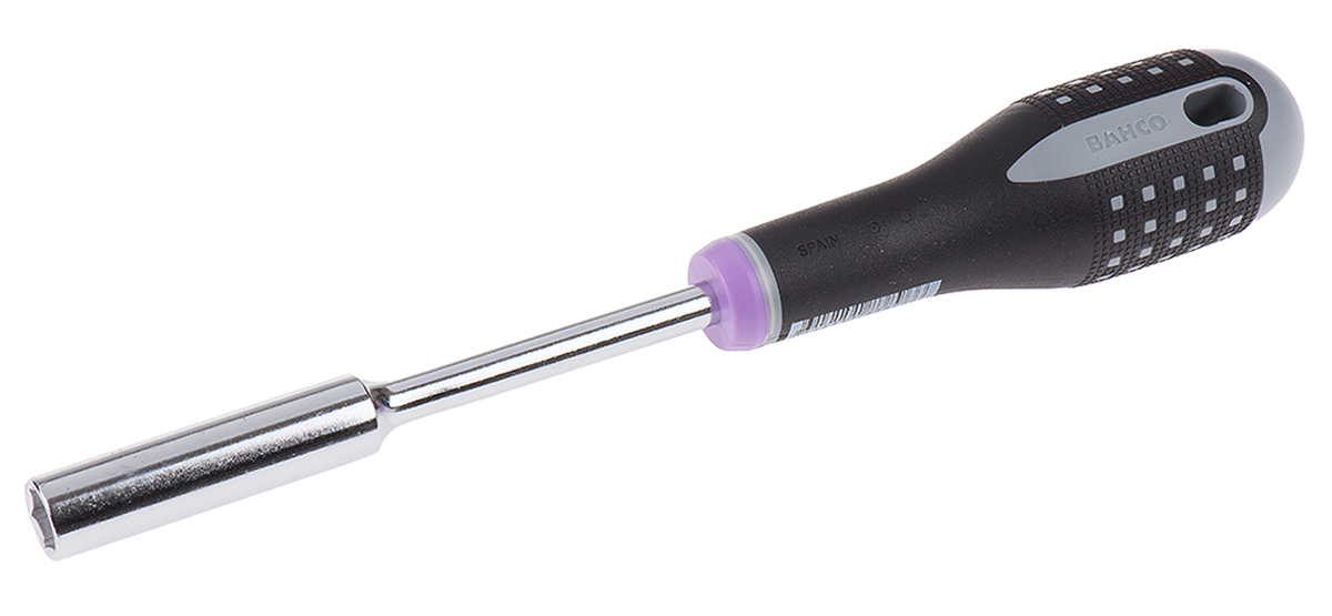 Bahco Hexagon Nut Driver, 10 mm Tip, 125 mm Blade, 247 mm Overall