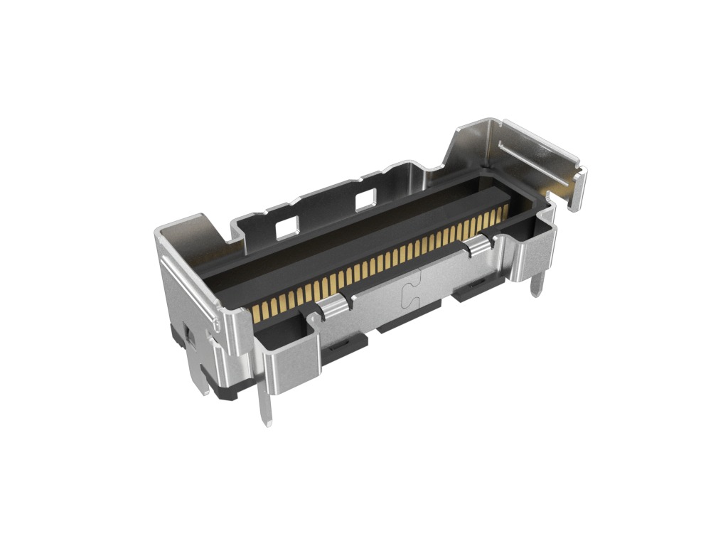 Amphenol Communications Solutions G9912322 Series Receptacle Edge Connector, PCB, 74-Contacts, 0.6mm Pitch, 1-Row